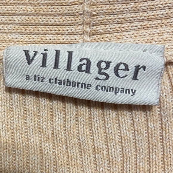 Villager by Liz Claiborne Ribbed Cotton Beige Sweater XL - Picture 4 of 7